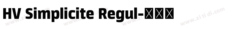 HV Simplicite Regul字体转换